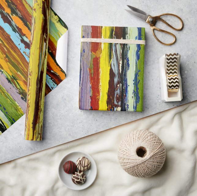 Abstrakt Lodrät - färgbrytningar Presentpapper (Hantverk)