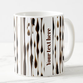 Abstrakt lodrät kaffeströmmar personlig text kaffemugg