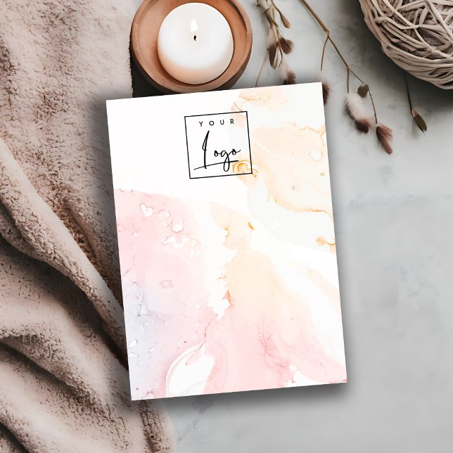 Abstrakt Logotyp för vattenfärg Blank judfärgsfärg Visitkort (Skapare uppladdad)