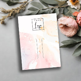 Abstrakt Logotyp med vattenfärg Hair Pin Clip-Visn Visitkort