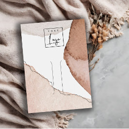 Abstrakt Logotyp med vattenfärg Hair Pin Clip-Visn Visitkort