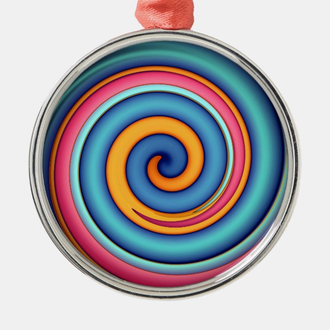 Abstrakt Lollipop  Julgransprydnad Metall (Framsidan)