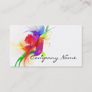 Abstrakt Lorikeet Paint Splatters Visitkort
