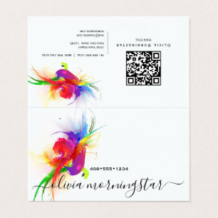 Abstrakt Lorikeet QR-kod Visitkort