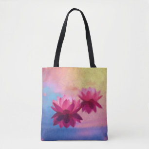 Abstrakt Lotus Flowers Tygkasse