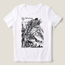 Abstrakt Lotus, Påfågel & Musik Grafik T Shirt