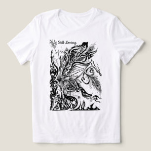 Abstrakt Lotus, Påfågel & Musik Grafik T Shirt