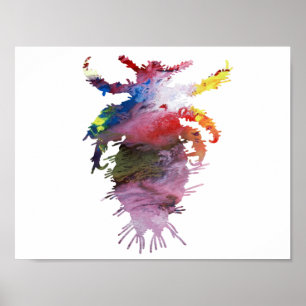 Abstrakt Louse silhouette Poster