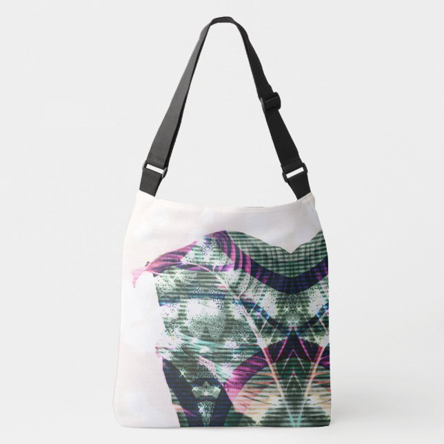 Abstrakt Löv Crossbody Bag Axelväska (Framsida)