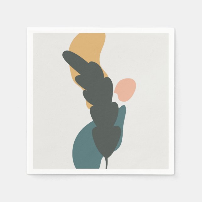 Abstrakt löv design pappersservett (Framsidan)