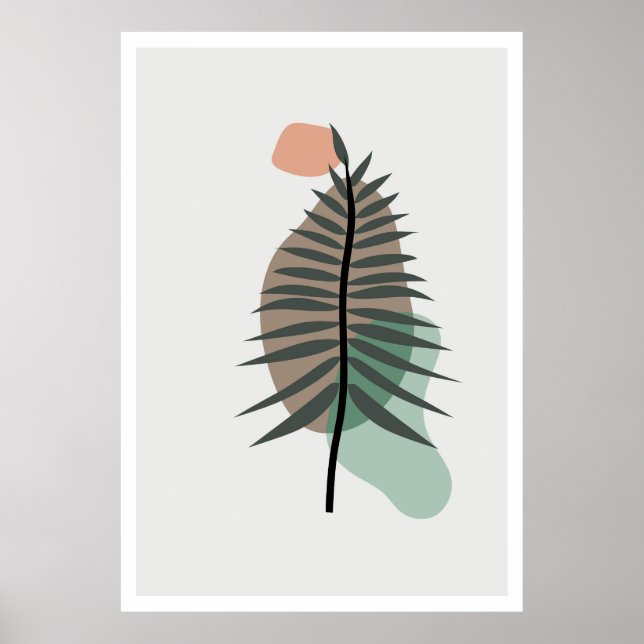 Abstrakt löv design poster (Framsidan)