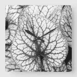 Abstrakt Löv Fyrkantig Klocka