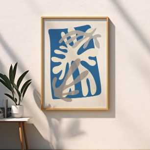 Abstrakt Löv Modern Matisse Inspired Art Poster