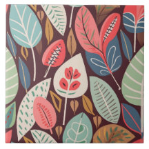 Abstrakt Löv Mönster