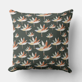 Abstrakt löv mörk, modern utformning av mönster kudde