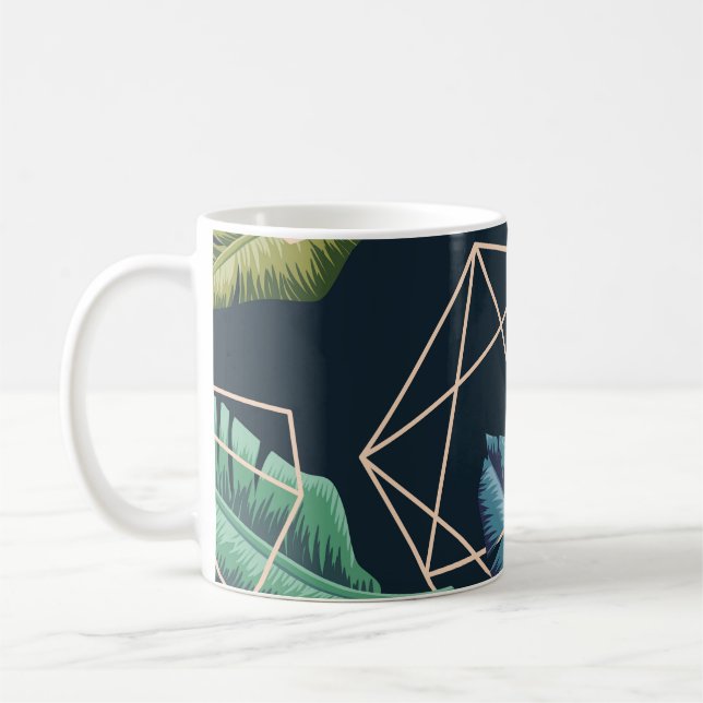 Abstrakt Löv: Polygonlinje utan säkring. Kaffemugg (Vänster)