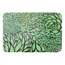 Abstrakt löv texturerad utformning av löv badrumsmatta