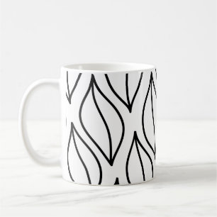 Abstrakt löv. Vintagens struktur. Hand plockade Kaffemugg