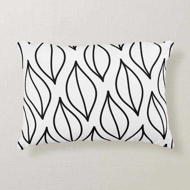 Abstrakt löv. Vintagens struktur. Hand plockade Prydnadskudde (Framsidan)