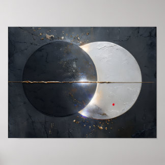 Abstrakt Lunar Eclipse Poster, Papper (projektions Poster