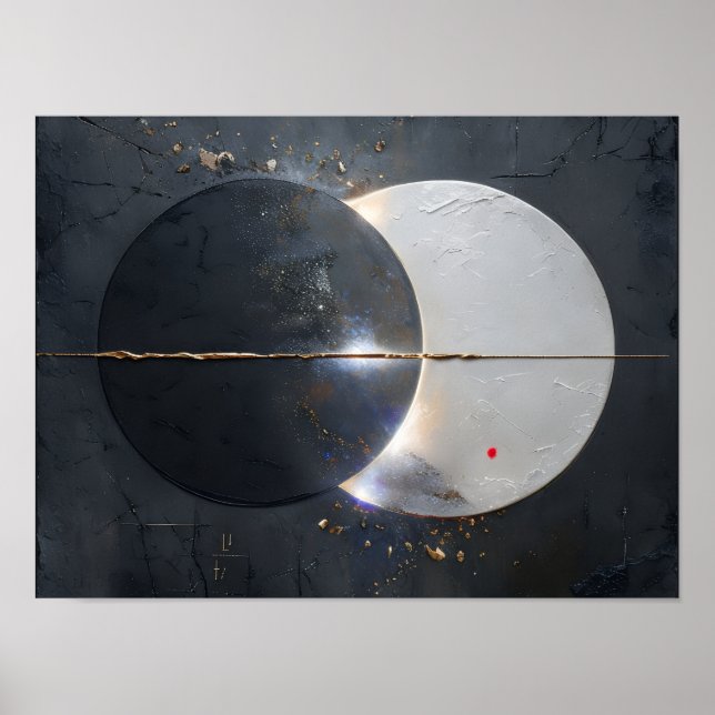 Abstrakt Lunar Eclipse Poster, Papper (projektions Poster (Framsidan)