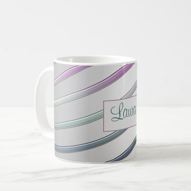 Abstrakt lutninglinjer kaffemugg (Framsida vänster)