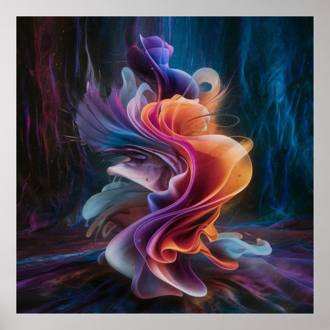 Abstrakt Luxury bröllop gåva till gift par Poster (Framsidan)