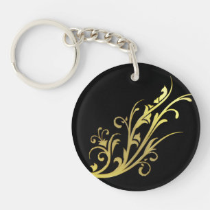 Abstrakt Luxury Faux Guld Flower