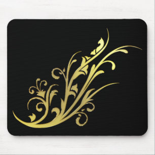 Abstrakt Luxury Faux Guld Flower Musmatta