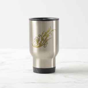 Abstrakt Luxury Faux Guld Flower Resemugg