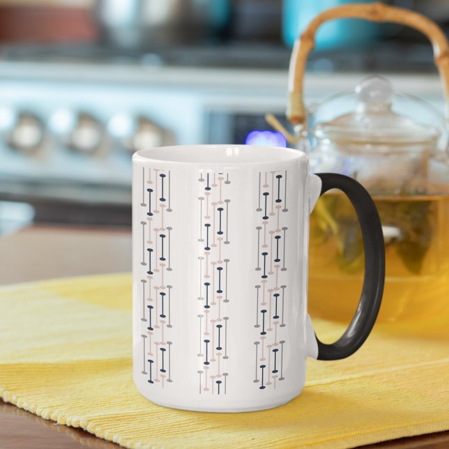 Abstrakt Luxury Geometric Mode Mönster Mugg (Abstract Luxury Geometric Fashion Pattern Mug)