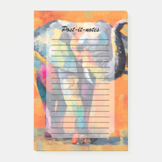 Abstrakt Lycklig Rainbow Elephant Post-it Block