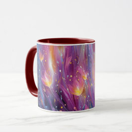 Abstrakt lysande blomexplosion mugg