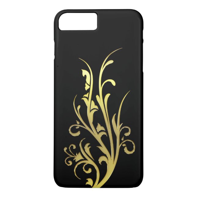 Abstrakt Lyx Falsk Guld Blomma Case-Mate iPhone Skal (Baksida)
