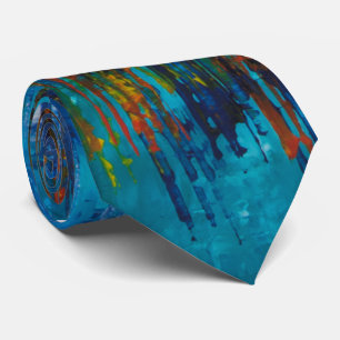 Abstrakt lyxig Tie för blått Slips