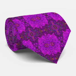 Abstrakt Magenta och Svart Groovy Mönster Slips