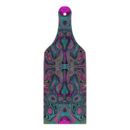 Abstrakt Magenta och Teal Blue Groovy Mönster