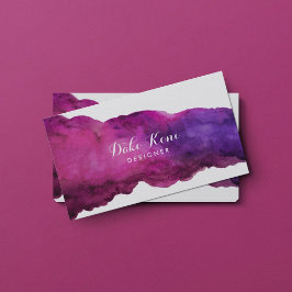 Abstrakt Magenta vattenfärg Visitkort