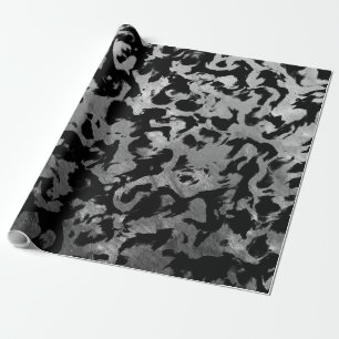 Abstrakt Magic - Silver Black Presentpapper