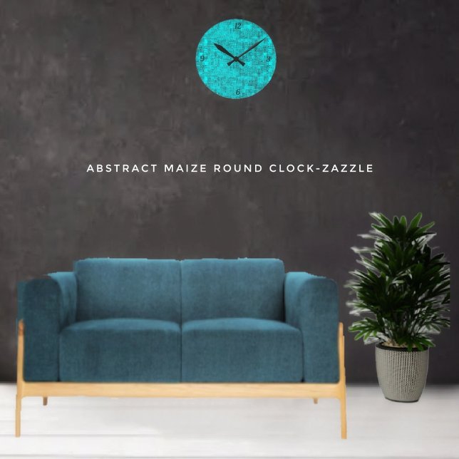 Abstrakt Maize Rund Klocka (Skapare uppladdad)