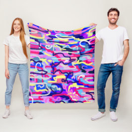 Abstrakt Måla former och Färg Fleecefilt