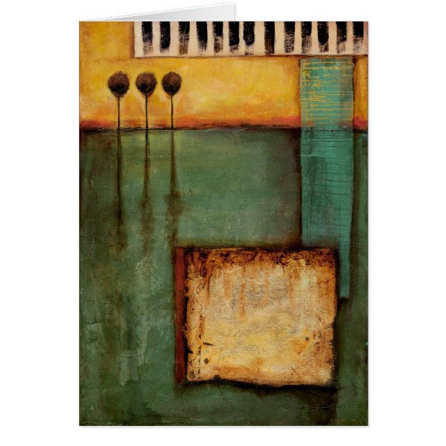 Abstrakt Måla med Piano Nycklar Hälsningskort (Framsidan)