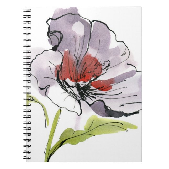 Abstrakt målad blomsterbakgrund 3 anteckningsbok (Framsidan)