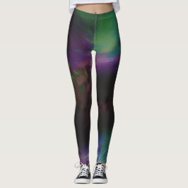 Abstrakt målad leggings