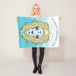 Abstrakt Målad Lejona Pojke-födelseregistrering Fleecefilt