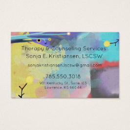 Abstrakt Målad Mixed Media Visitkort