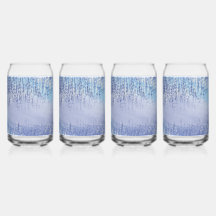 Abstrakt Målardrycksglas med fläckar