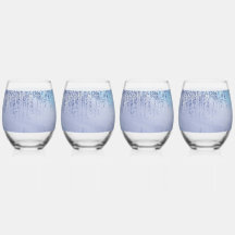 Abstrakt Målardrycksglas med fläckar