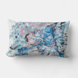 Abstrakt - mall Modern Rosa Blue Lila Lumbarkudde