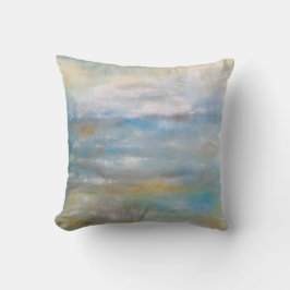 Abstrakt Målning av kustnära havsbottnar Kudde